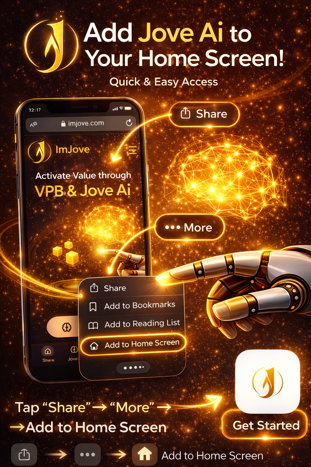 Add Jove AI to your Home Screen